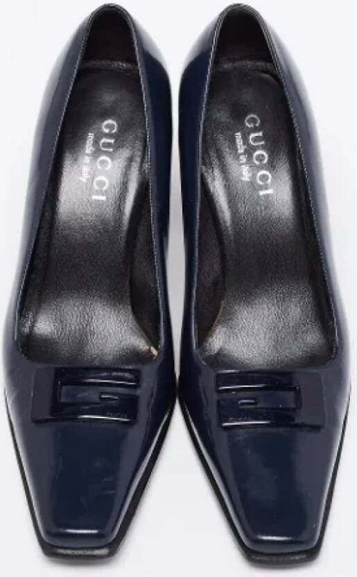 Gucci Vintage Pre-owned Leather heels Blue Dames