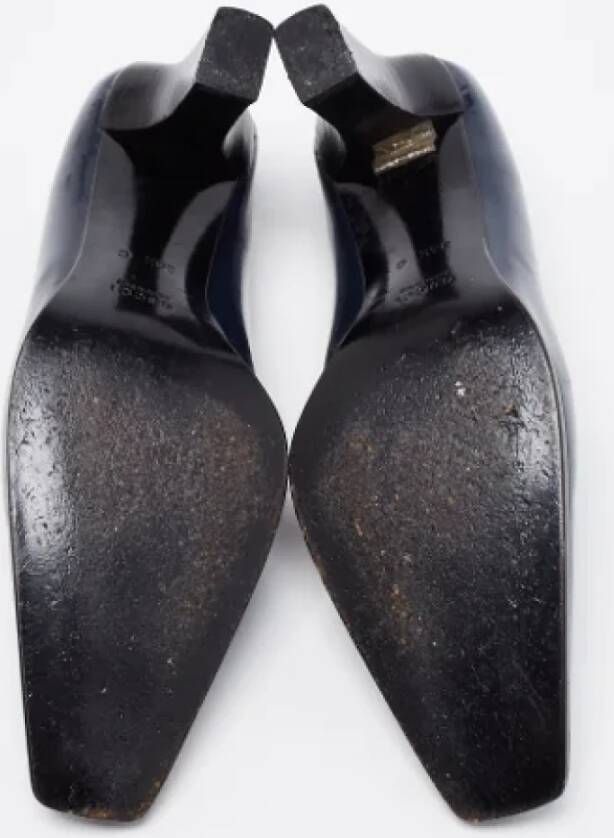 Gucci Vintage Pre-owned Leather heels Blue Dames