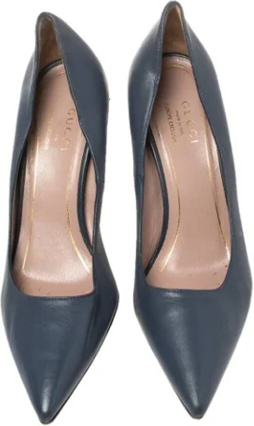 Gucci Vintage Pre-owned Leather heels Blue Dames