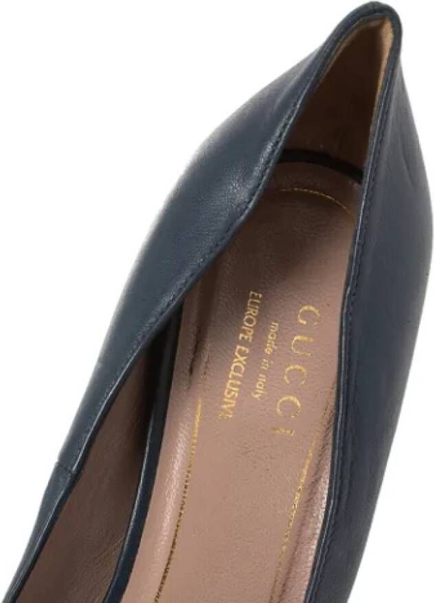 Gucci Vintage Pre-owned Leather heels Blue Dames