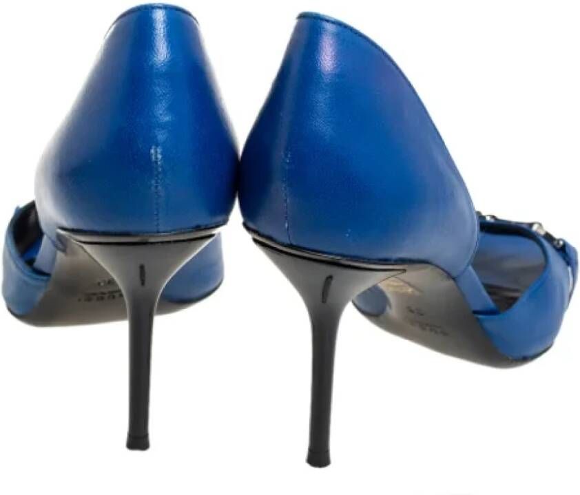 Gucci Vintage Pre-owned Leather heels Blue Dames