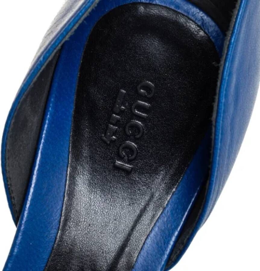 Gucci Vintage Pre-owned Leather heels Blue Dames