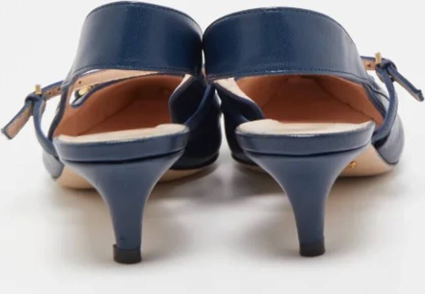 Gucci Vintage Pre-owned Leather heels Blue Dames