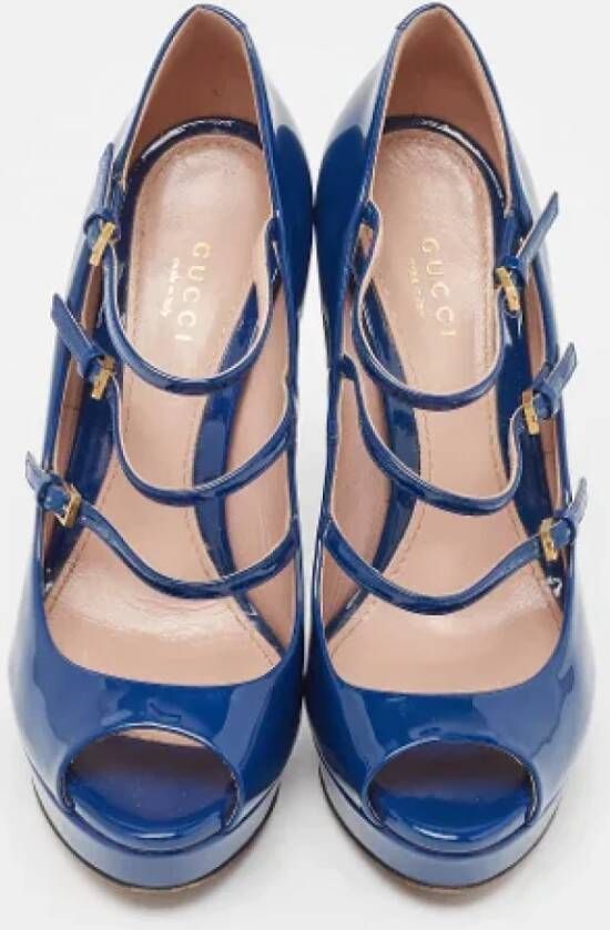 Gucci Vintage Pre-owned Leather heels Blue Dames