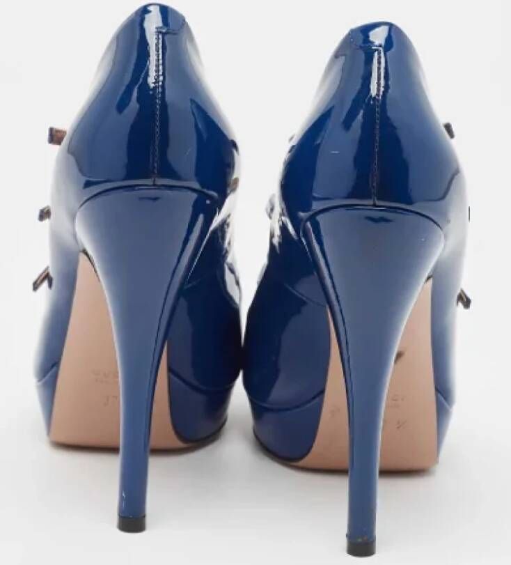 Gucci Vintage Pre-owned Leather heels Blue Dames