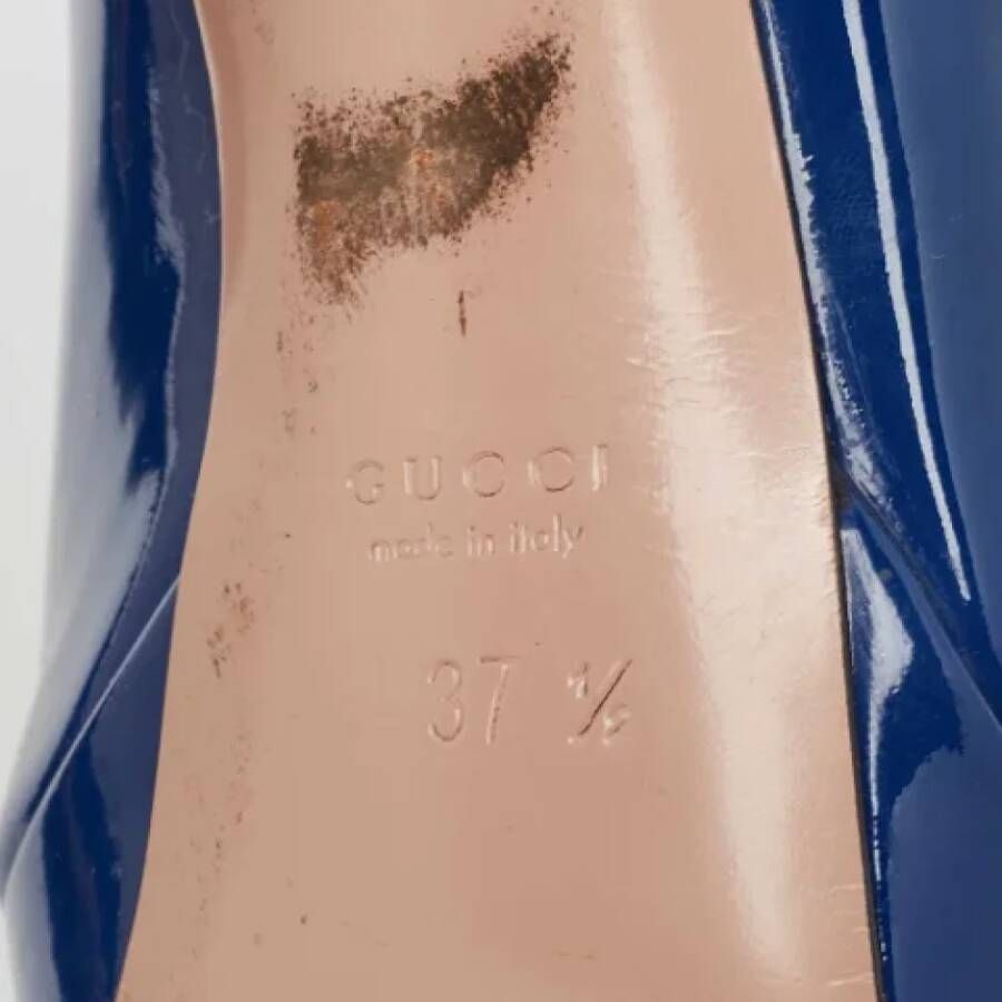 Gucci Vintage Pre-owned Leather heels Blue Dames