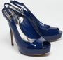 Gucci Vintage Pre-owned Leather heels Blue Dames - Thumbnail 4