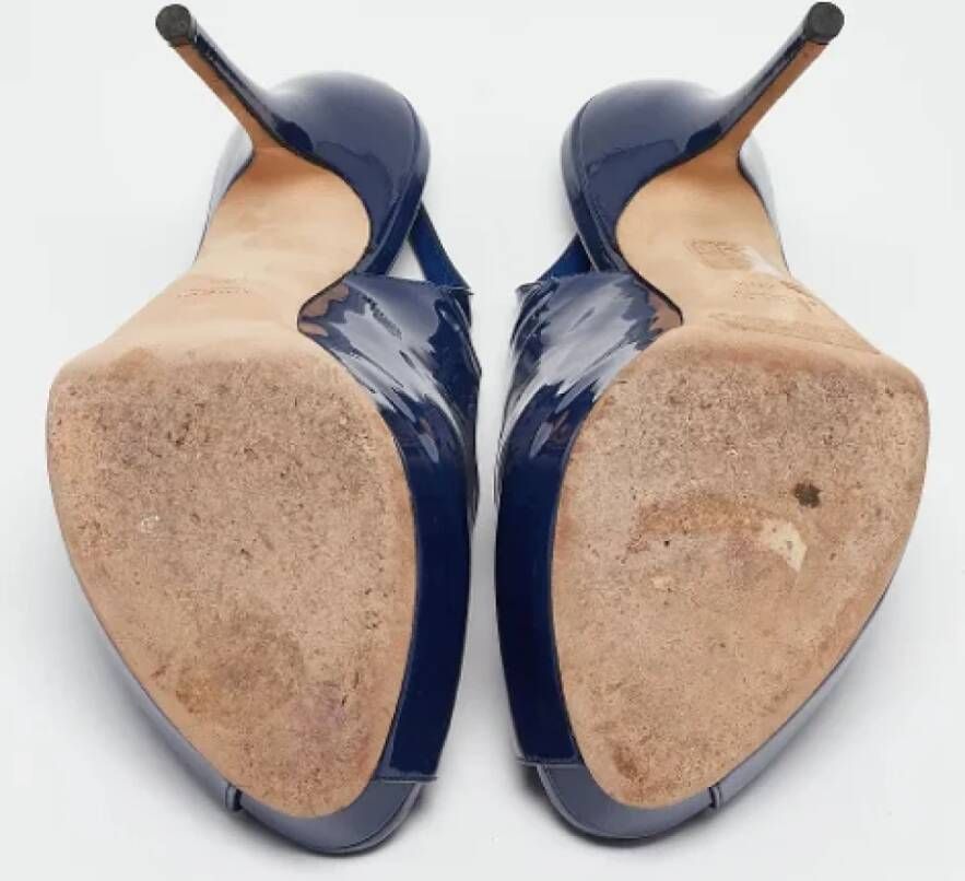 Gucci Vintage Pre-owned Leather heels Blue Dames