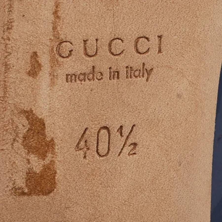 Gucci Vintage Pre-owned Leather heels Blue Dames