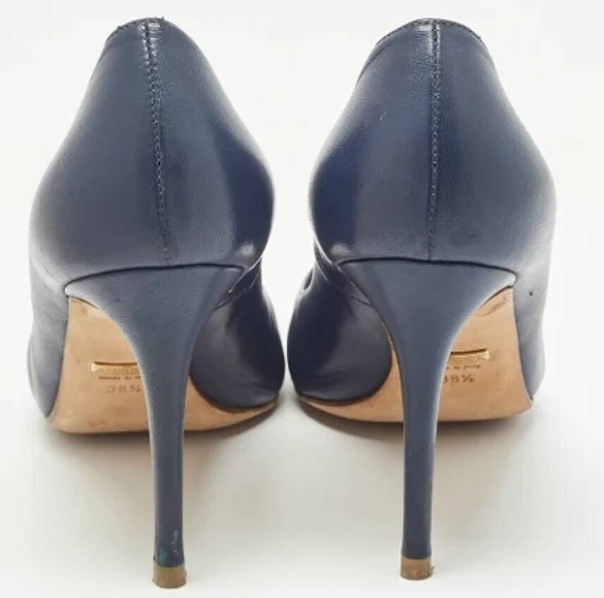 Gucci Vintage Pre-owned Leather heels Blue Dames