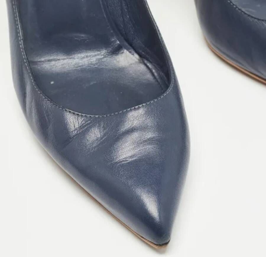 Gucci Vintage Pre-owned Leather heels Blue Dames