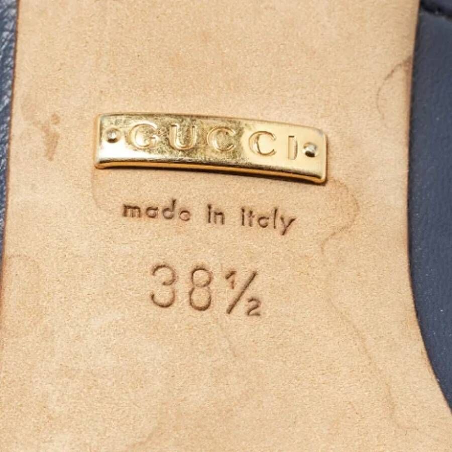 Gucci Vintage Pre-owned Leather heels Blue Dames