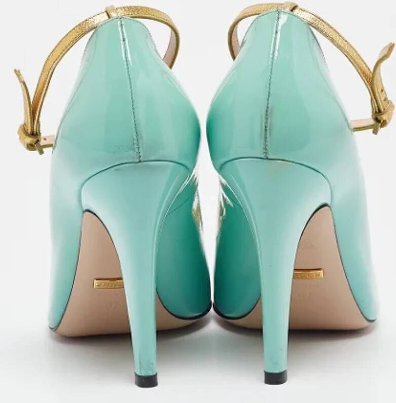 Gucci Vintage Pre-owned Leather heels Blue Dames
