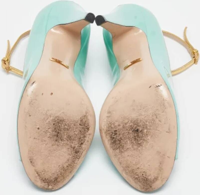Gucci Vintage Pre-owned Leather heels Blue Dames