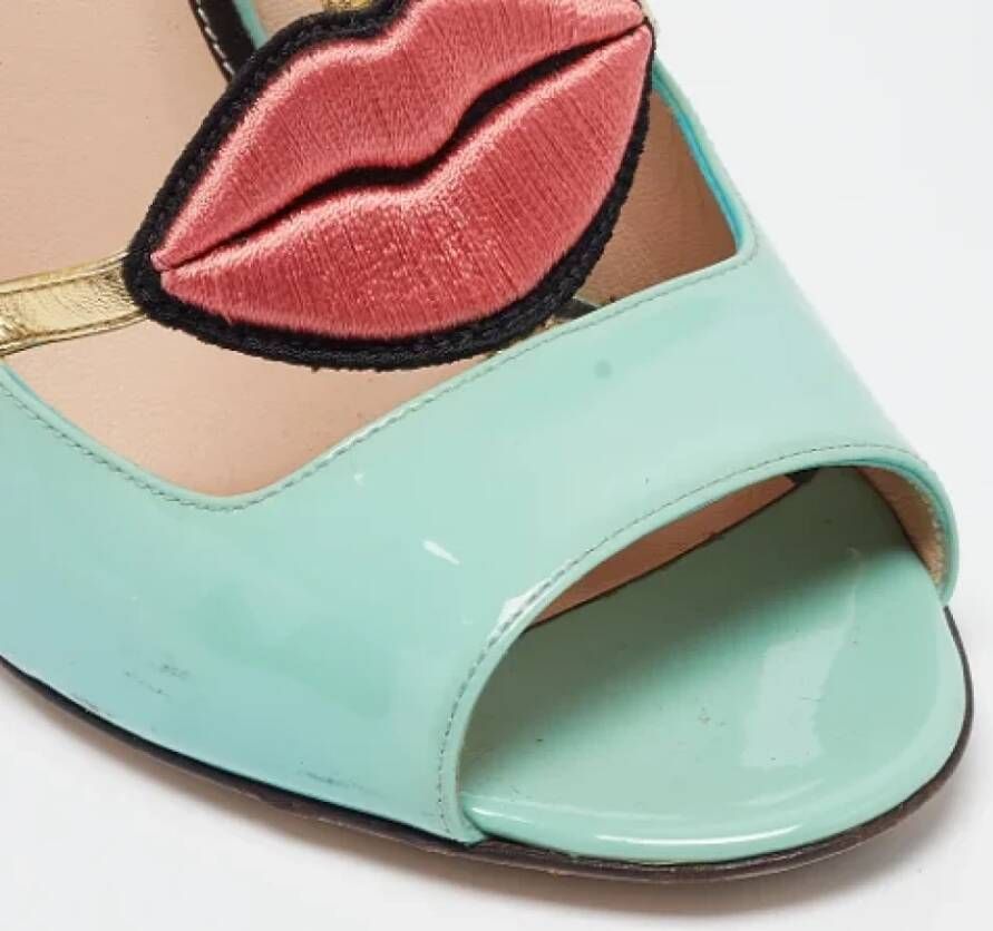 Gucci Vintage Pre-owned Leather heels Blue Dames