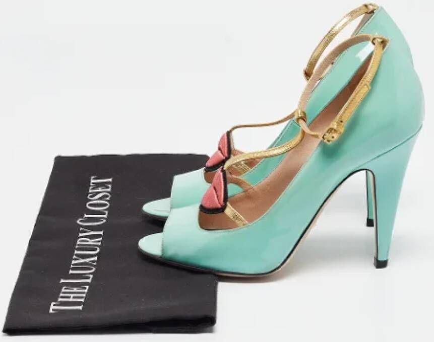 Gucci Vintage Pre-owned Leather heels Blue Dames