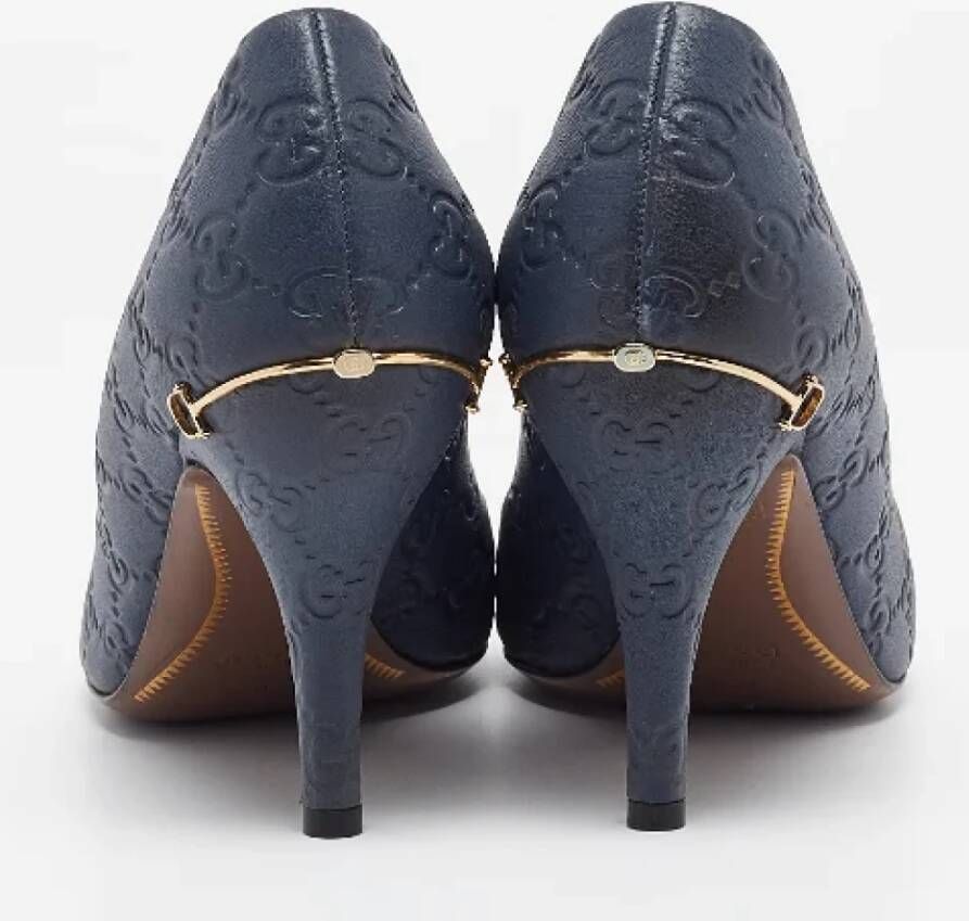 Gucci Vintage Pre-owned Leather heels Blue Dames