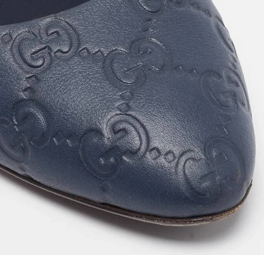 Gucci Vintage Pre-owned Leather heels Blue Dames