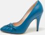 Gucci Vintage Pre-owned Leather heels Blue Dames - Thumbnail 2