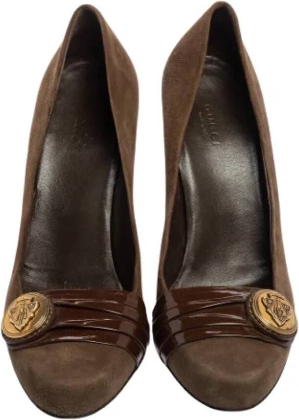 Gucci Vintage Pre-owned Leather heels Brown Dames