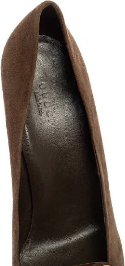 Gucci Vintage Pre-owned Leather heels Brown Dames