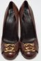 Gucci Vintage Pre-owned Leather heels Brown Dames - Thumbnail 3