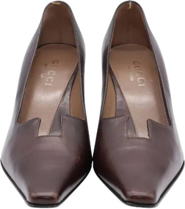 Gucci Vintage Pre-owned Leather heels Brown Dames