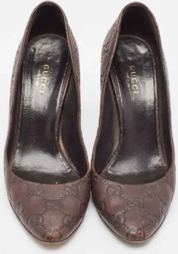 Gucci Vintage Pre-owned Leather heels Brown Dames