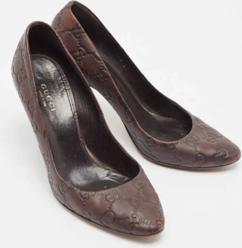 Gucci Vintage Pre-owned Leather heels Brown Dames