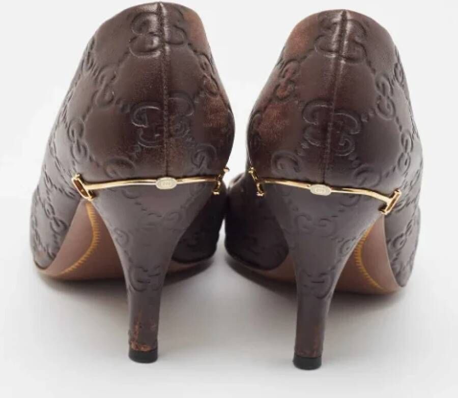 Gucci Vintage Pre-owned Leather heels Brown Dames