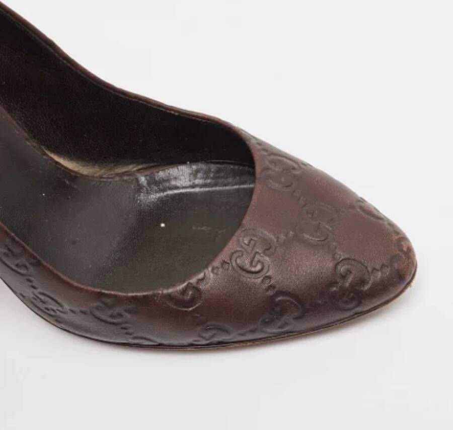 Gucci Vintage Pre-owned Leather heels Brown Dames