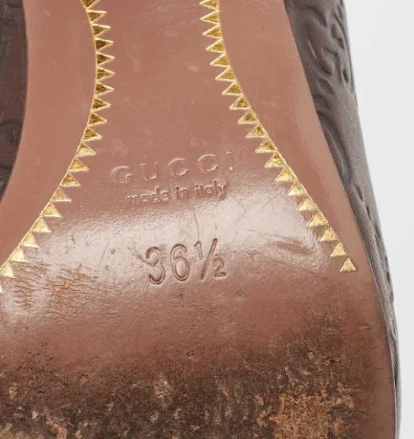Gucci Vintage Pre-owned Leather heels Brown Dames