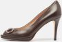 Gucci Vintage Pre-owned Leather heels Brown Dames - Thumbnail 2
