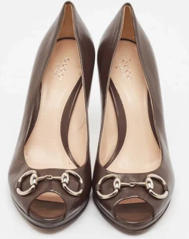 Gucci Vintage Pre-owned Leather heels Brown Dames