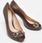 Gucci Vintage Pre-owned Leather heels Brown Dames - Thumbnail 4