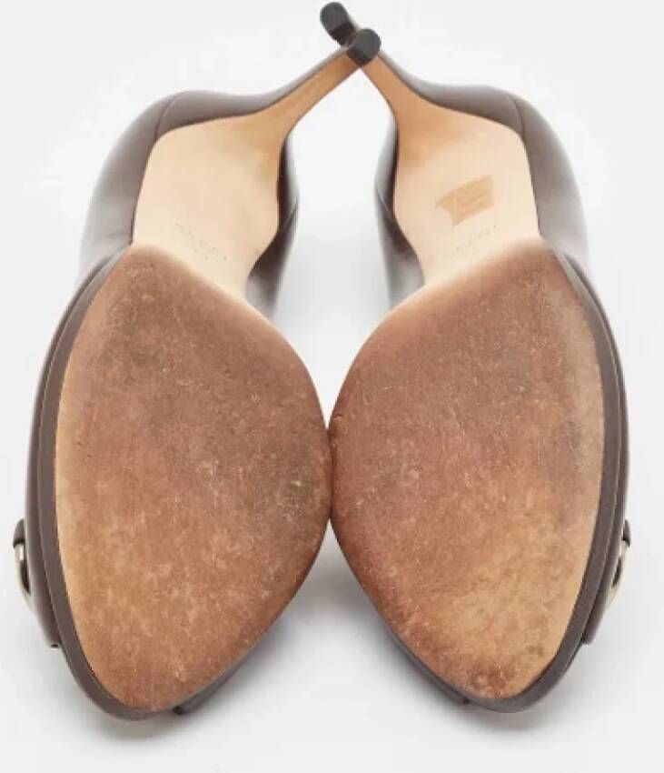 Gucci Vintage Pre-owned Leather heels Brown Dames