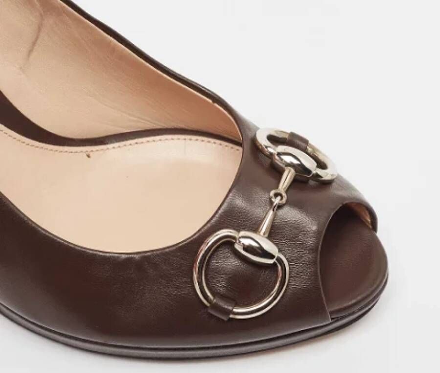 Gucci Vintage Pre-owned Leather heels Brown Dames