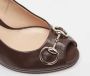 Gucci Vintage Pre-owned Leather heels Brown Dames - Thumbnail 7
