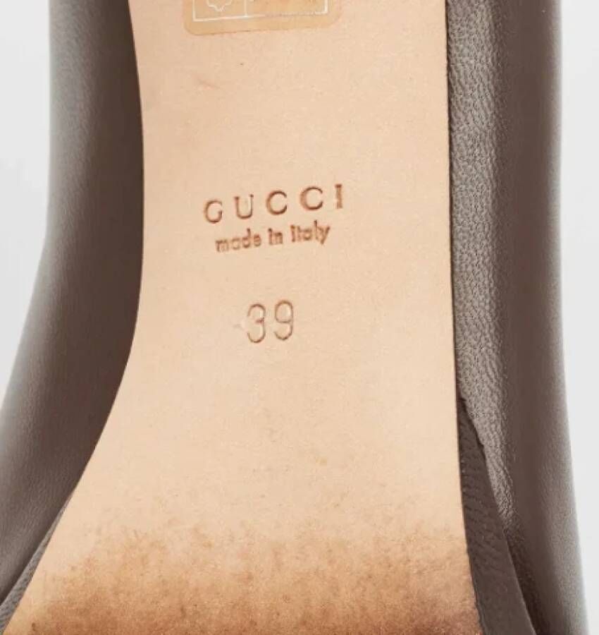 Gucci Vintage Pre-owned Leather heels Brown Dames