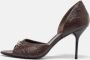 Gucci Vintage Pre-owned Leather heels Brown Dames - Thumbnail 2