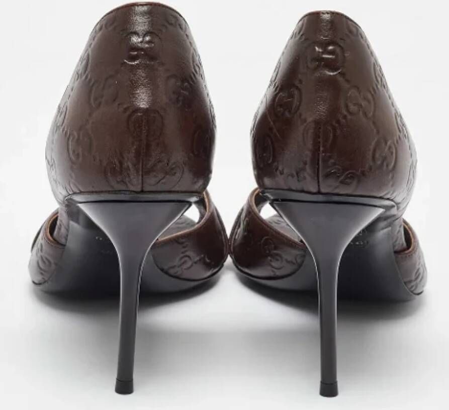 Gucci Vintage Pre-owned Leather heels Brown Dames