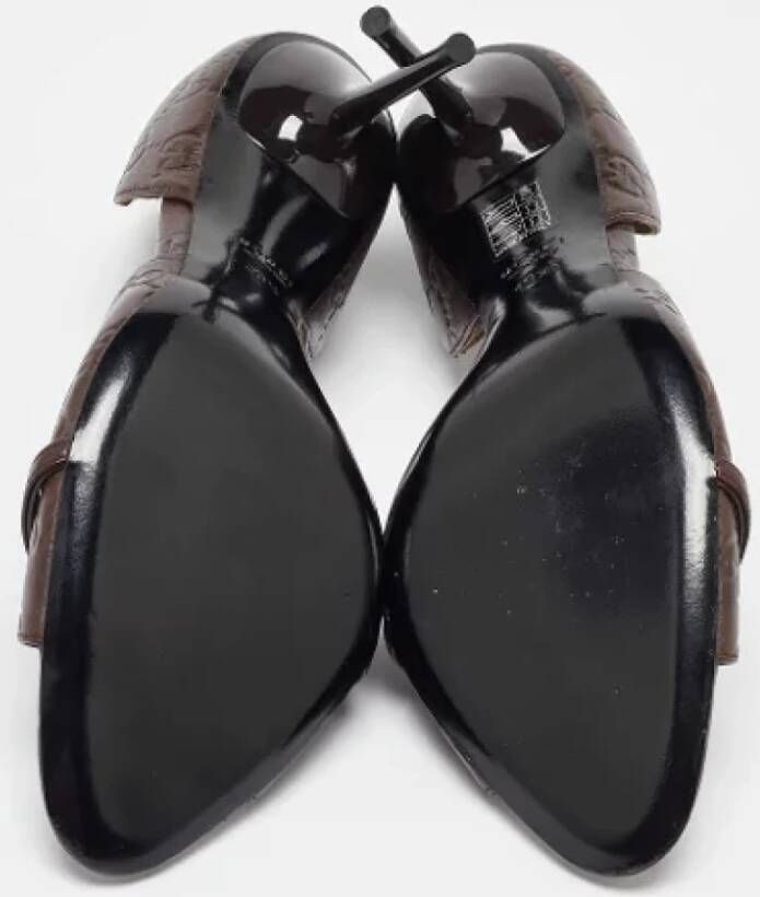 Gucci Vintage Pre-owned Leather heels Brown Dames