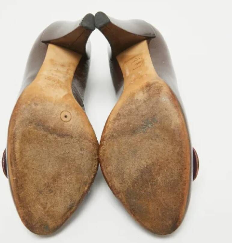Gucci Vintage Pre-owned Leather heels Brown Dames