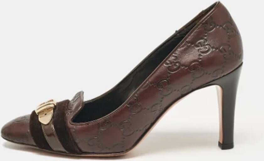 Gucci Vintage Pre-owned Leather heels Brown Dames