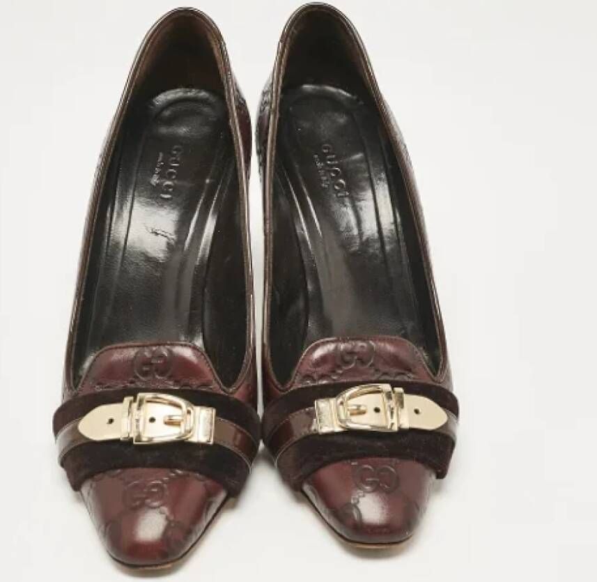 Gucci Vintage Pre-owned Leather heels Brown Dames