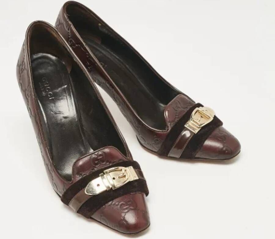 Gucci Vintage Pre-owned Leather heels Brown Dames
