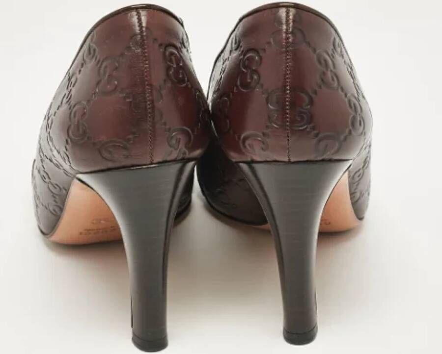 Gucci Vintage Pre-owned Leather heels Brown Dames