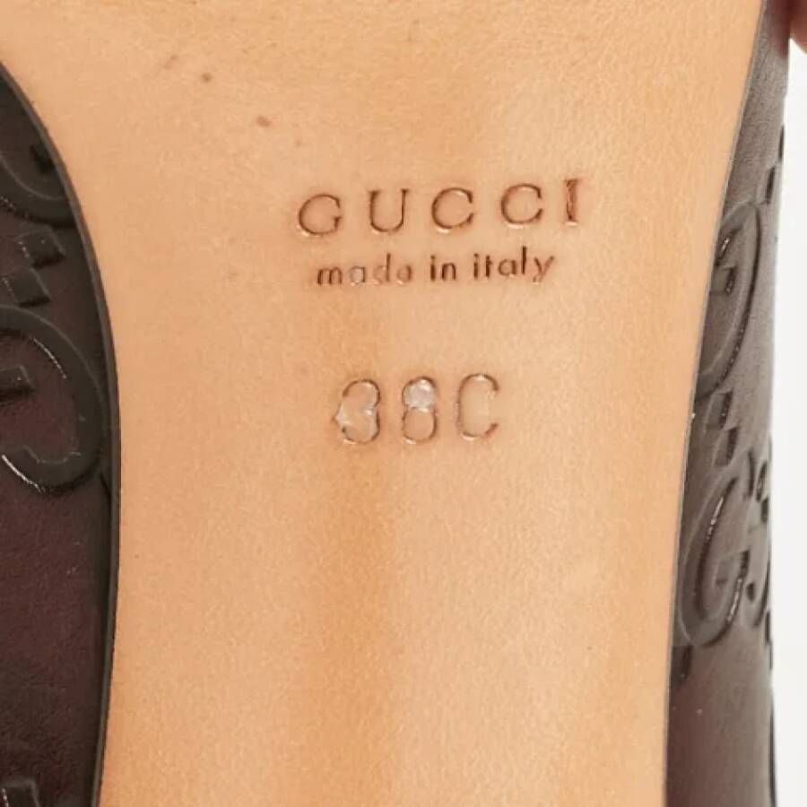 Gucci Vintage Pre-owned Leather heels Brown Dames