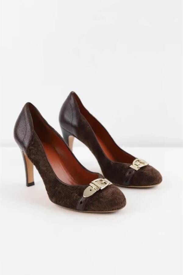 Gucci Vintage Pre-owned Leather heels Brown Dames