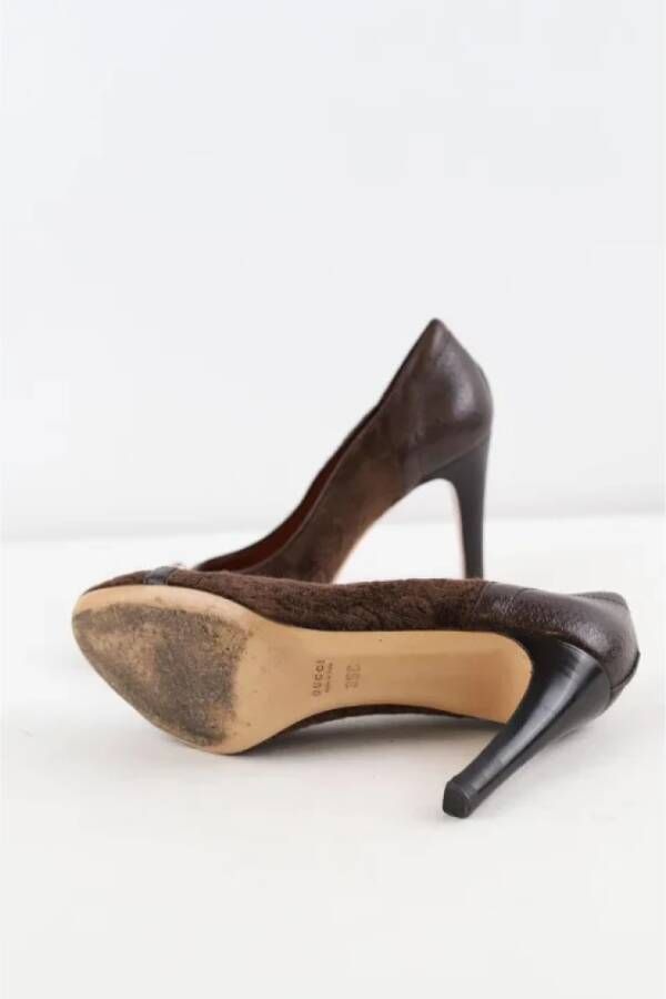 Gucci Vintage Pre-owned Leather heels Brown Dames